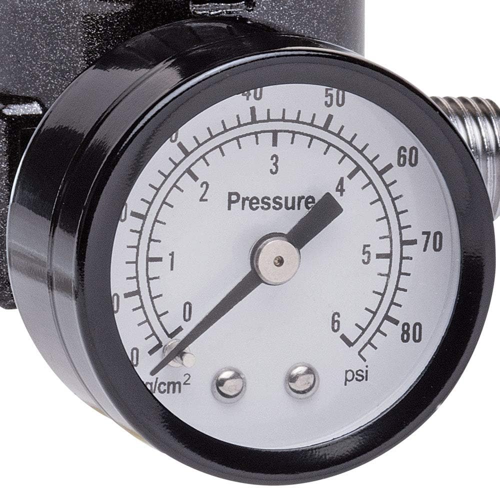 Eastwood Regulador de aire de calibre Concours Pro con diseño de diafragma eficiente de 0-80 PSI