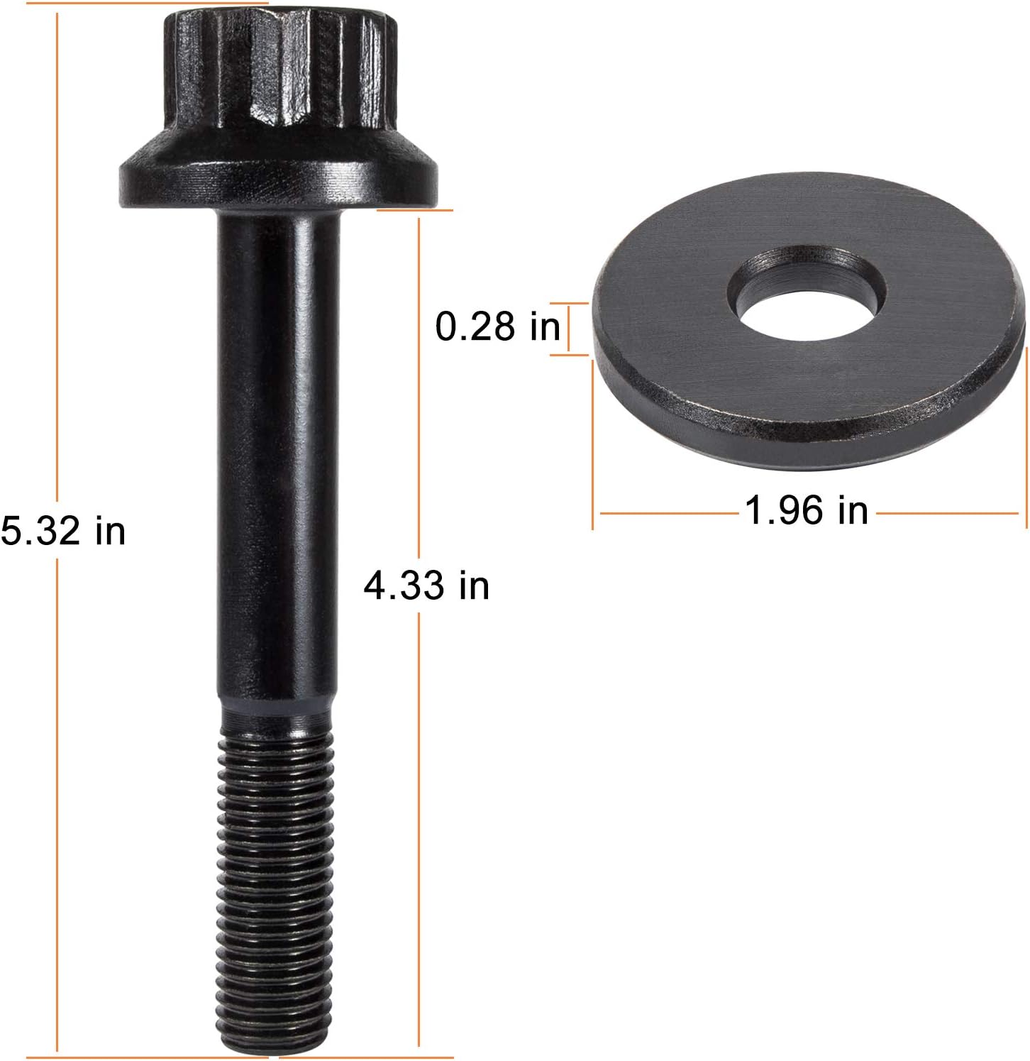 2342503 Tornillo de equilibrador armónico para motores Chevrolet Gen IIIIV LS1 LS2 LS3 LS6 bloque pequeño 4.8L  5.3L  5.7L  6.0L  6.2L (excepto LS7)