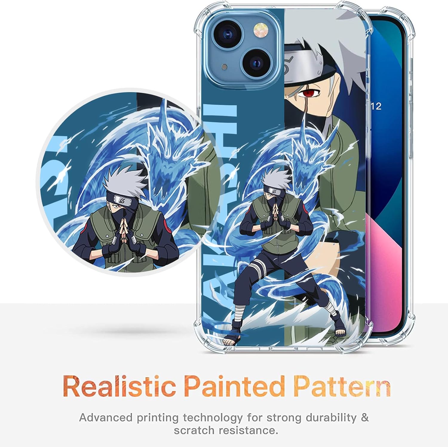Funda para iPhone 15 Pro Max Anime (Anime-kkx), TPU transparente a prueba de golpes para niños y niñas, funda protectora para teléfono celular con 4