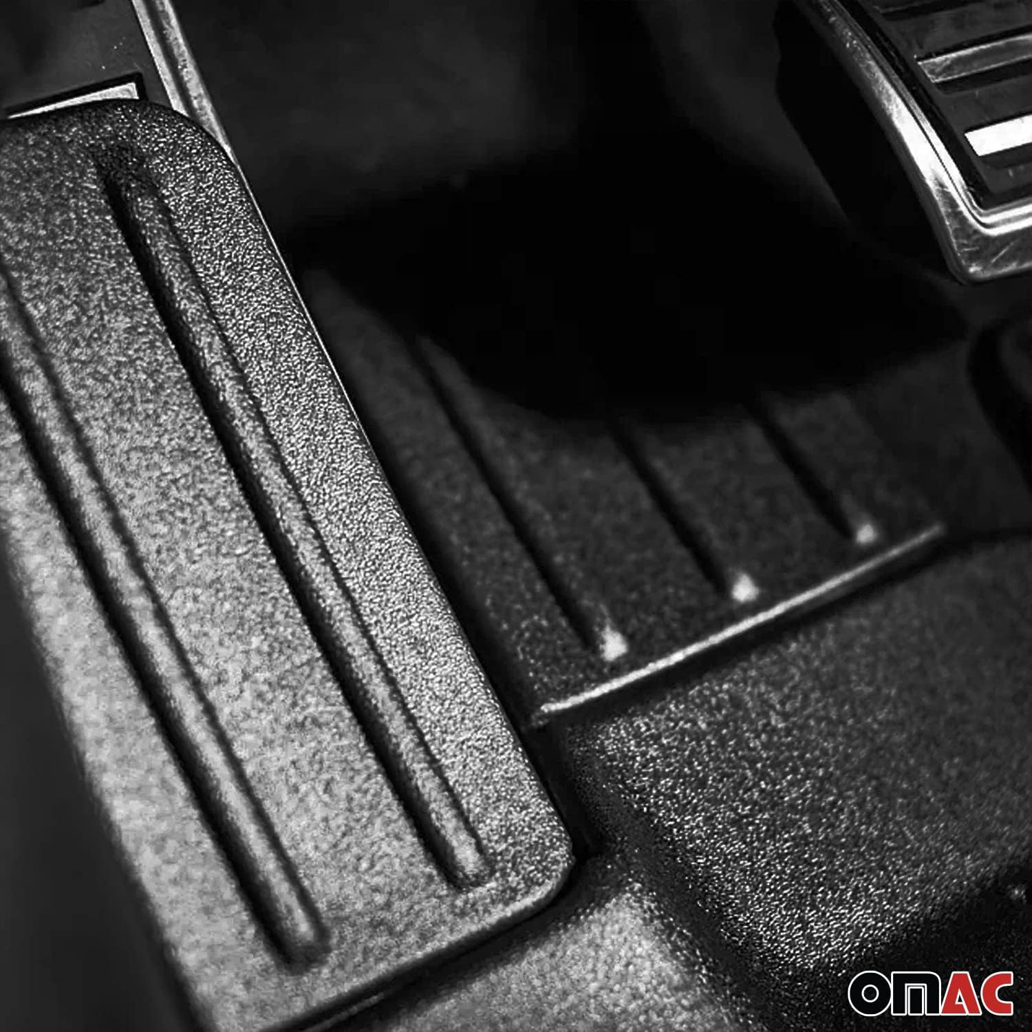 OMAC Alfombrillas prémium para Dodge Grand Caravan 2008 a 2020, juego de revestimientos moldeados 3D delanteros y traseros, protector para todo tipo