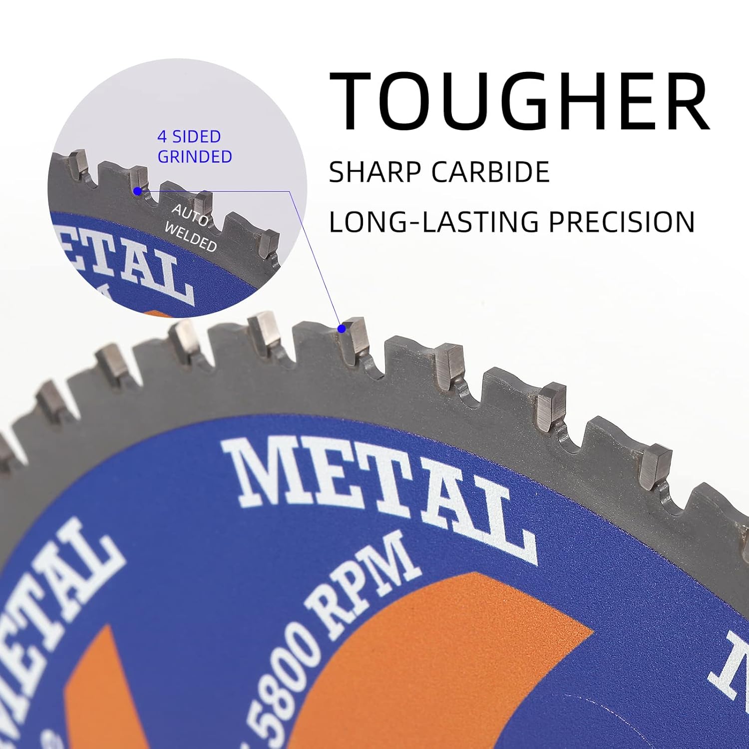 4-12″ (115mm)-30T, hoja de sierra circular de trabajo de metal, eje 38 “(9.5mm), uso en todas las marcas de sierra inalámbrica de eje de 0.374 in,
