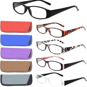Paquete de 5 lentes de lectura con bloqueo de luz azul para mujer, bisagras de resorte a la moda, para lectura frente a la computadora, antirrayos Paquete de 5 lentes de lectura con bloqueo de luz azul para mujer, bisagras de resorte a la moda, para lectura frente a la computadora, antirrayos