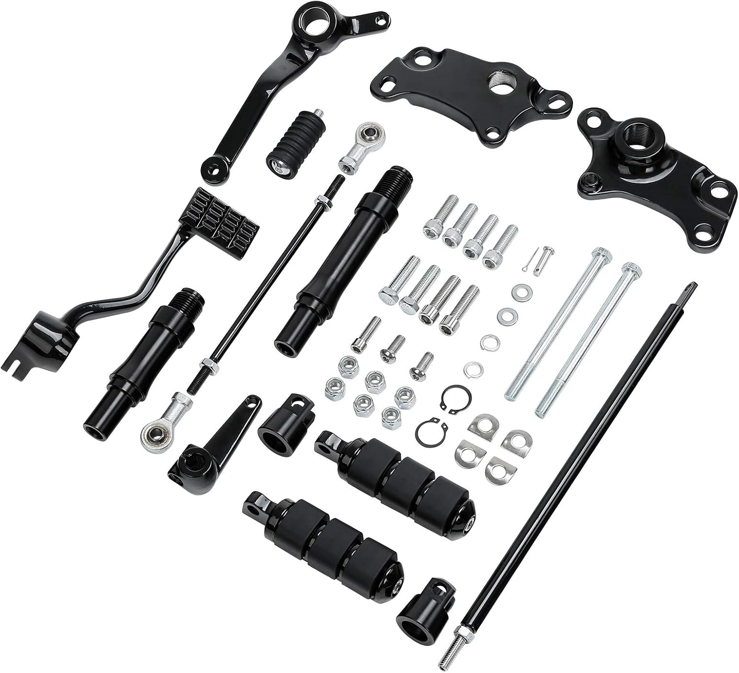 TCT-MT – Juego completo de clavijas de control delantero para Harley Sportster XL883 XL1200 1991-2003 Negro 2002 2001 2000 1999 1998 1997 1996 1995