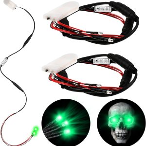 Jutom 3 Pieces Halloween Glowing Eyes for Mask Halloween LED Light up Prop Eyes Glasses with Effects Controller Jutom 3 Pieces Halloween Glowing Eyes for Mask Halloween LED Light up Prop Eyes Glasses with Effects Controller