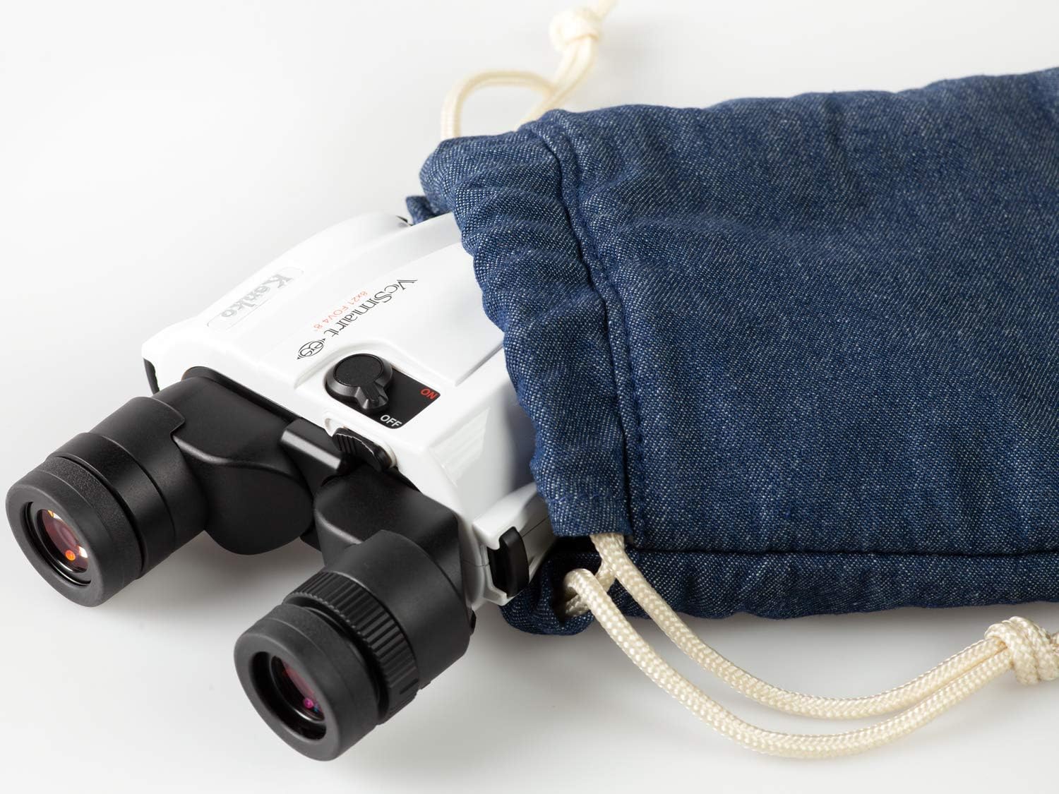Kenko Binocular de estabilización de imagen VcSmart Compact White 8×21, multicapa completa, para deportes, caza, observación de pájaros, deportes