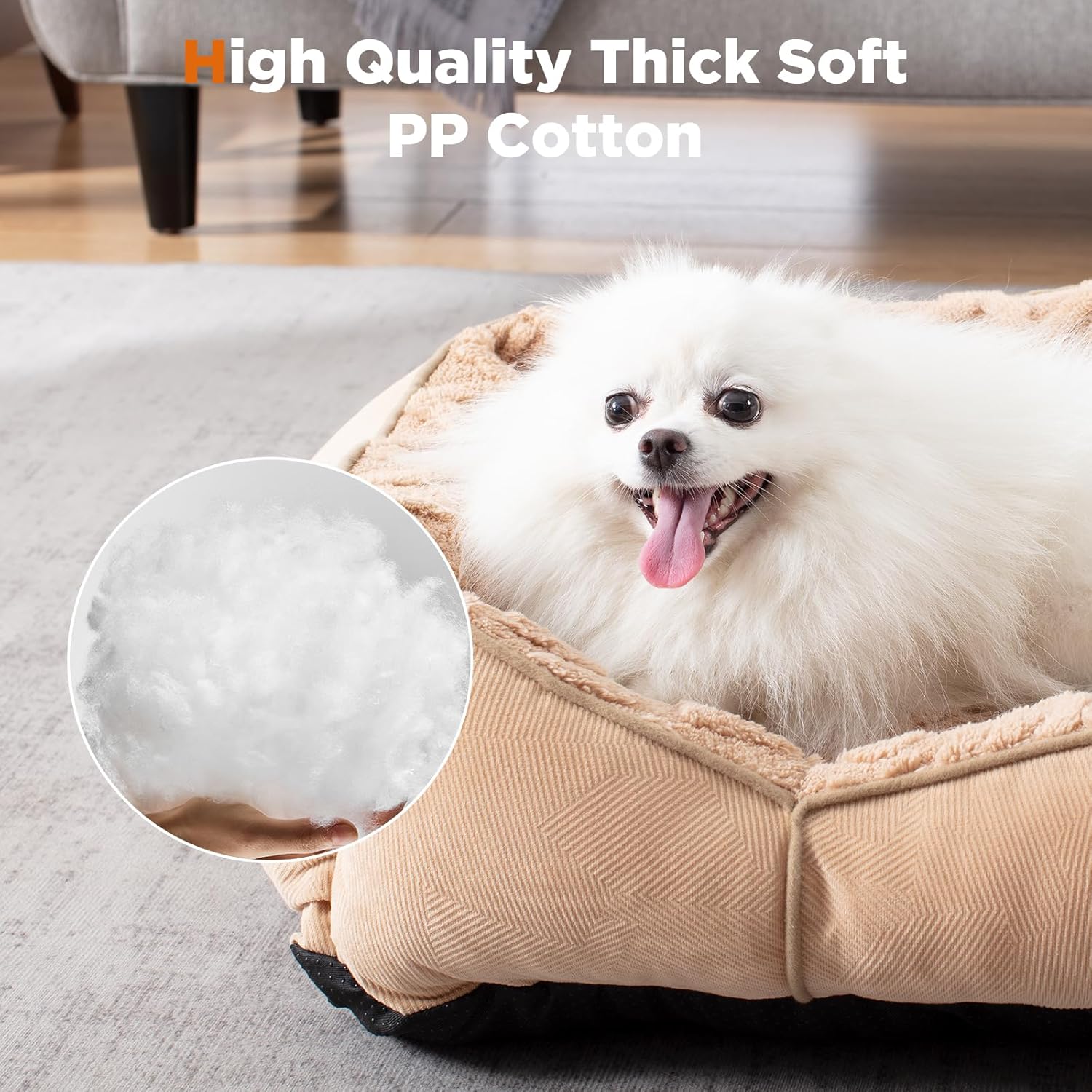GASUR Cama rectangular para perros medianos y pequeños, lavable a máquina, sofá para dormir, parte inferior antideslizante, camas para gatos de