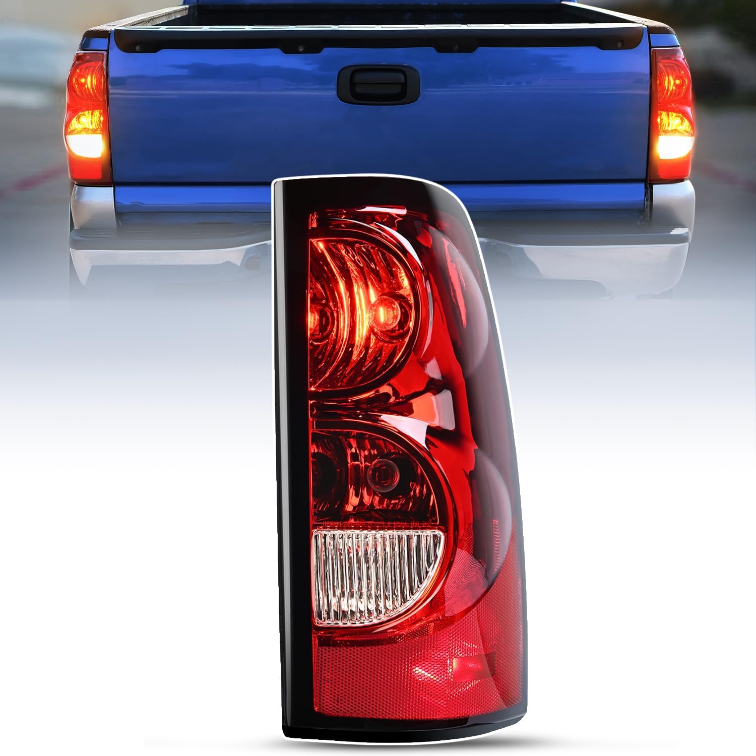 Nilight Conjunto de luz trasera del lado del pasajero para Chevy Silverado 1500 1500HD 2500 2500HD 3500 2007 Chevy Silverado Classic OE estilo