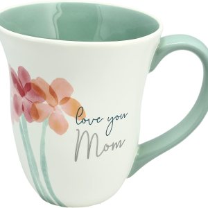 Pavilion – Taza de café grande de 16 onzas, Love You Mom en acuarela, trío de flores Pavilion – Taza de café grande de 16 onzas, Love You Mom en acuarela, trío de flores