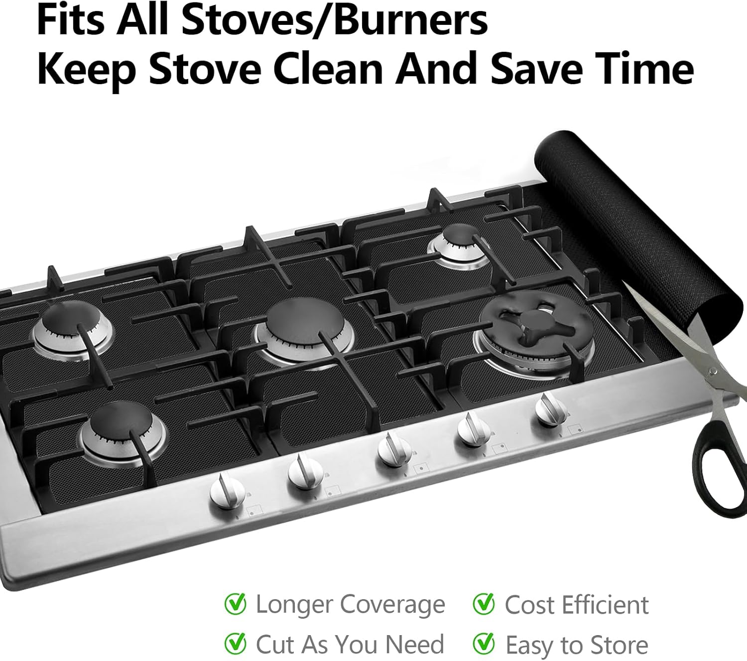 Revestimientos para horno para la parte inferior del horno, rollo de 75 pulgadas de grosor, antiadherentes, antiadherentes, sin BPA ni PFOA,