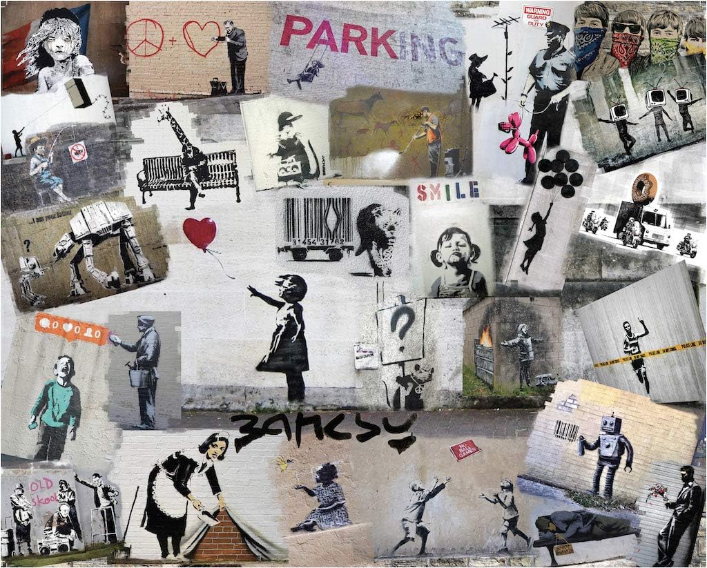 Hart Rompecabezas de 1000 piezas de 24 x 30 pulgadas con graffiti de Banksy XL por Steve Smith