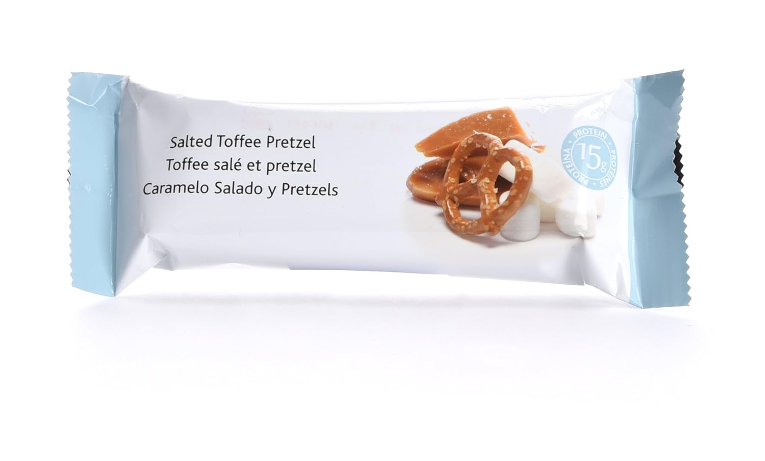 BalanceDiet  Barra de proteínas  0.53 oz de proteína  Bajo en carbohidratos  Caja de 7 barras (pretzel de caramelo salado)