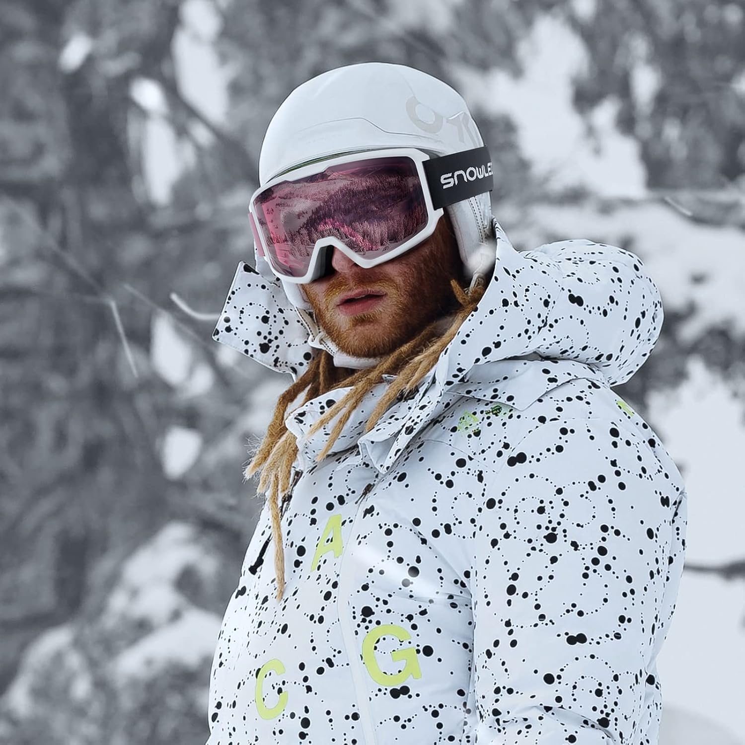 Gafas de esquí y snowboard para hombres, mujeres y jóvenes, OTG 100% protección UV