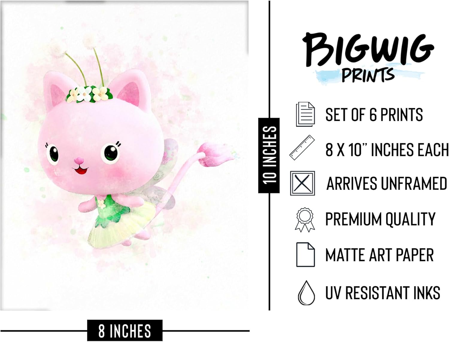 BigWigPrints – Arte de pared de casa de muñecas Gabby, póster de casa de muñecas Gabby, impresiones de casa de muñecas Gabby, decoración de pared de