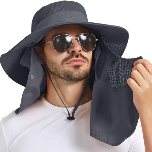 Century Star Sombrero de pesca plegable para mujer y hombre, protección contra rayos UV, sombreros de senderismo al aire libre con solapa para el Century Star Sombrero de pesca plegable para mujer y hombre, protección contra rayos UV, sombreros de senderismo al aire libre con solapa para el
