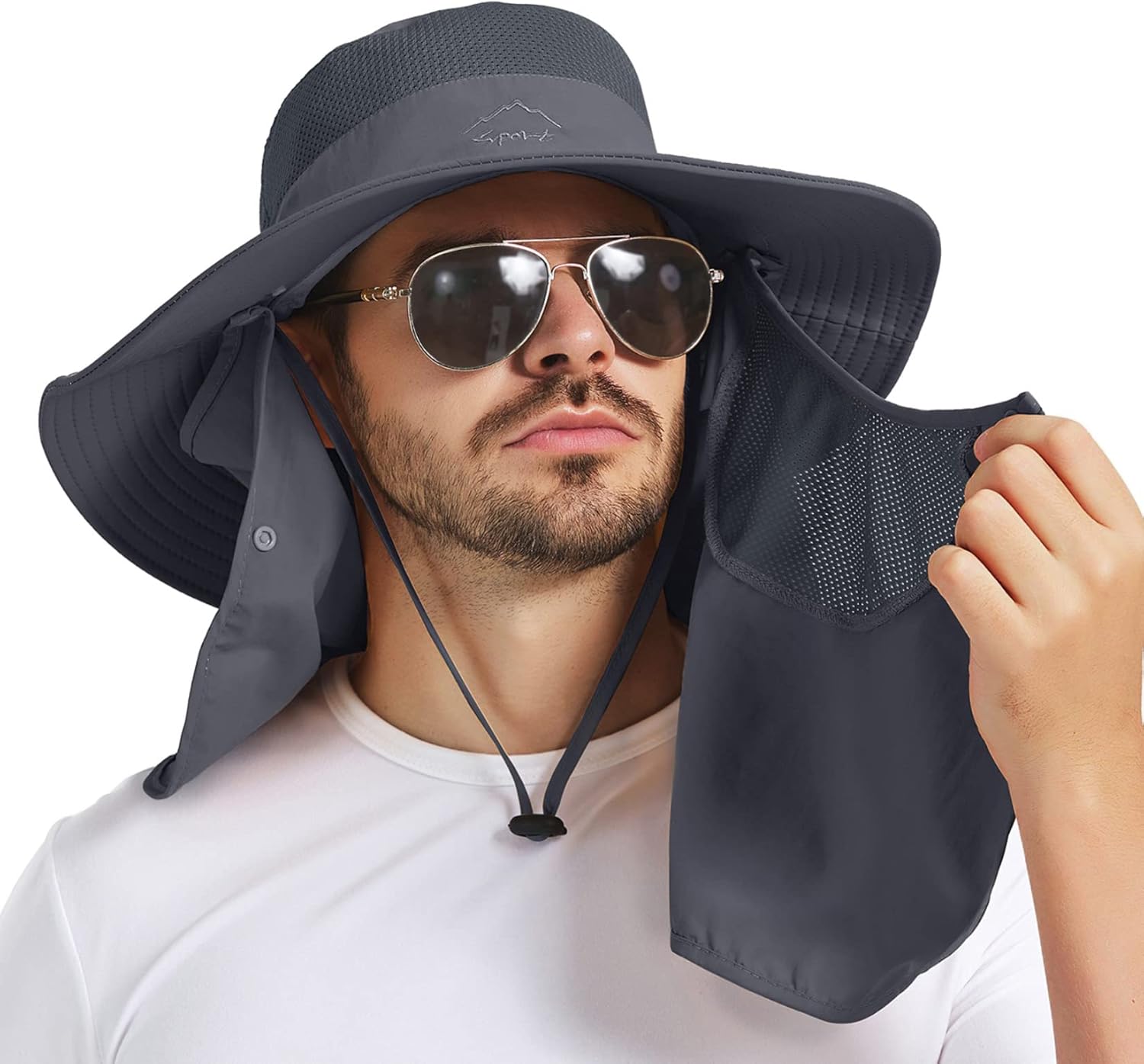 Century Star Sombrero de pesca plegable para mujer y hombre, protección contra rayos UV, sombreros de senderismo al aire libre con solapa para el