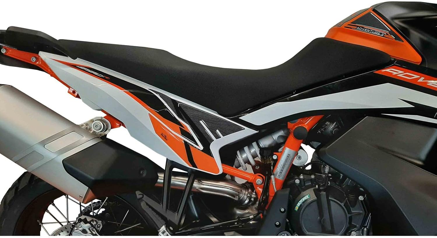 Motorcycle 3D Stickers Compatible with KTM 890 Adventure-R 2021. Side Motorcycle Protections from Impact and Scratches. Pair of Resin Stickers –