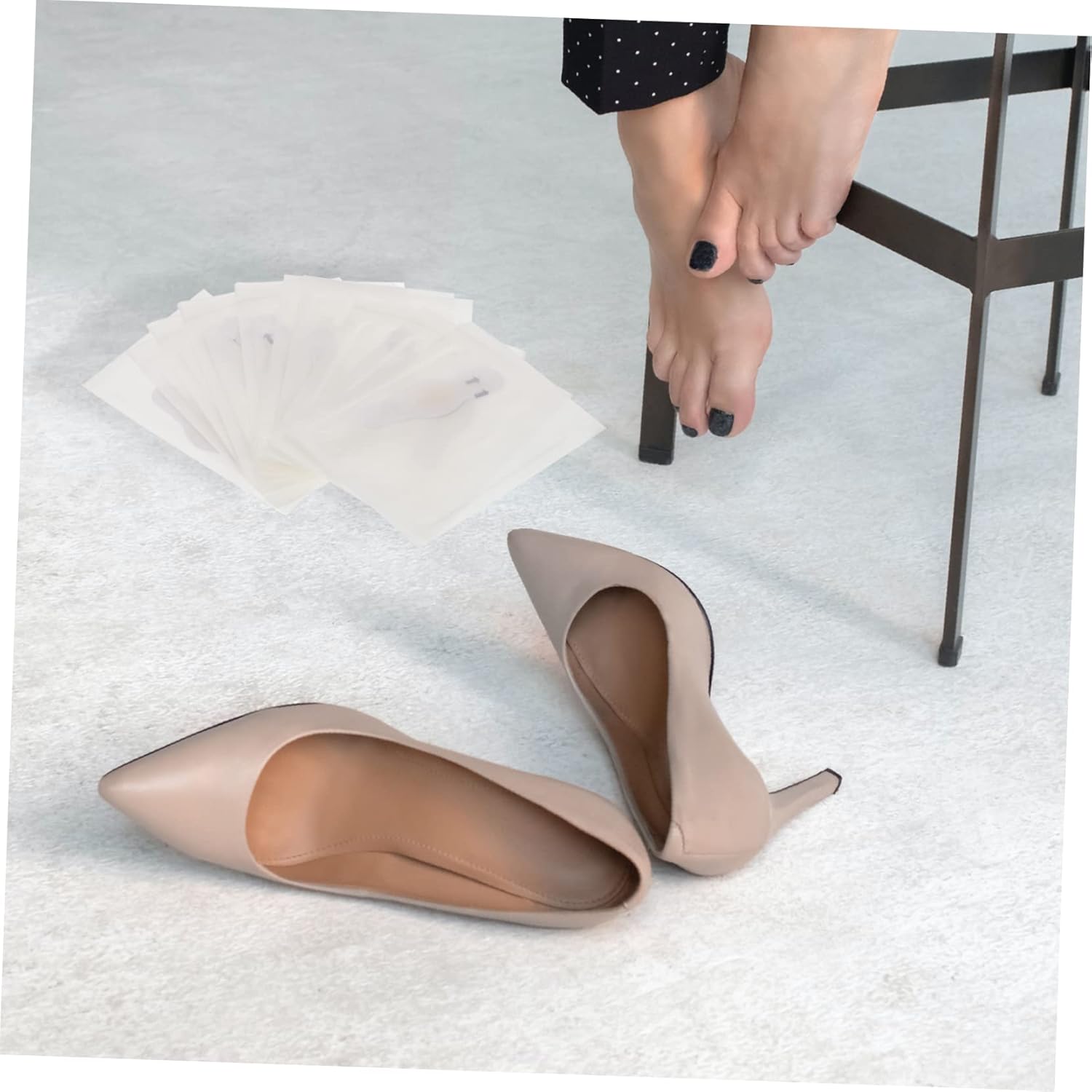 HEALLILY 20 calcomanías de ampolla líquida para talones para mujeres, vendajes de silicona antidesgaste para talón para ampollas de talón, adhesivo