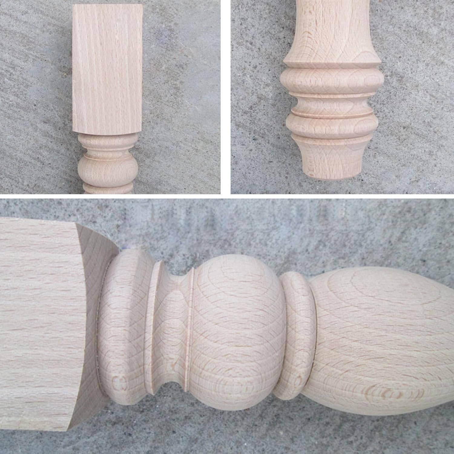 Patas para muebles de madera maciza de 14 pulgadas17 pulgadas, juego de 4 patas de mesa de madera, patas de mesa giratorias, patas de muebles de