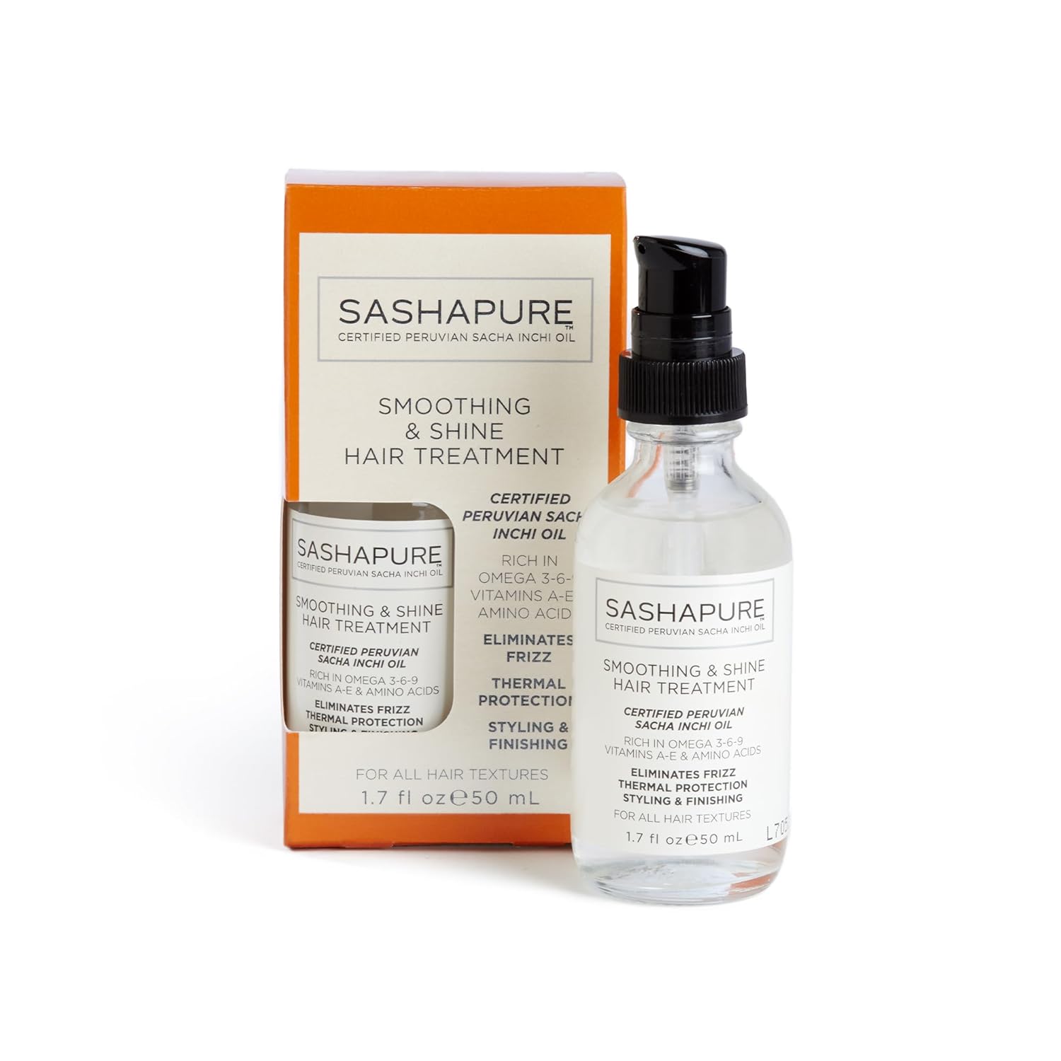 Tratamiento capilar suavizante y brillante con aceite de Sacha Inchi, elimina el encrespamiento, protección térmica, peinado y acabado, 1.7 onzas