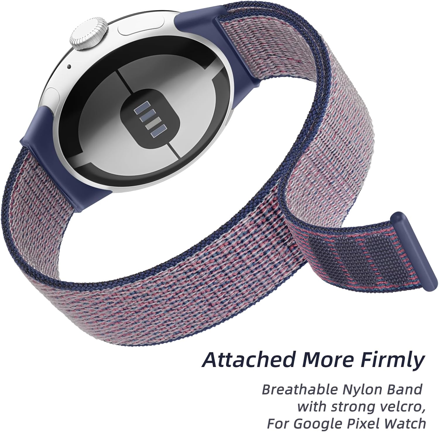 Oumida Correa de nailon compatible con Google Pixel Watch Band para mujeres y hombres, correa de velcro Solo Loop de repuesto para Google Pixel