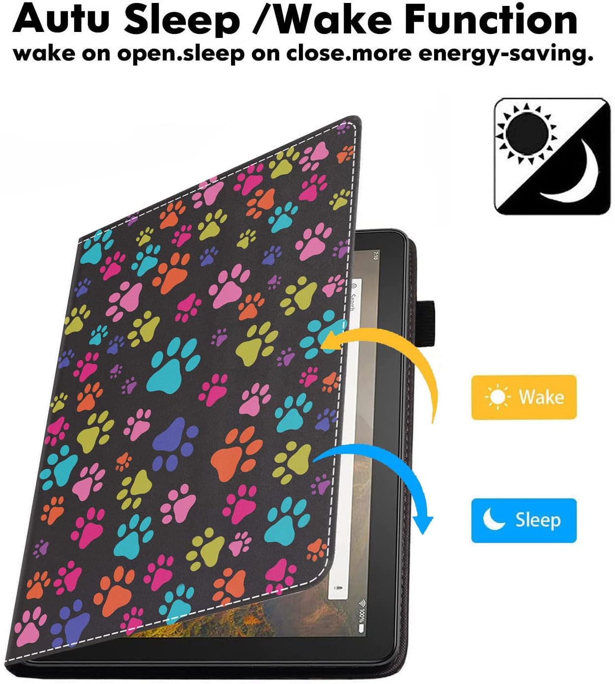 Funda para tableta Tienda Fire HD 10Fire HD 10 Plus (11 generación, versión 2021), funda delgada de piel sintética con ranura para tarjeta y soporte