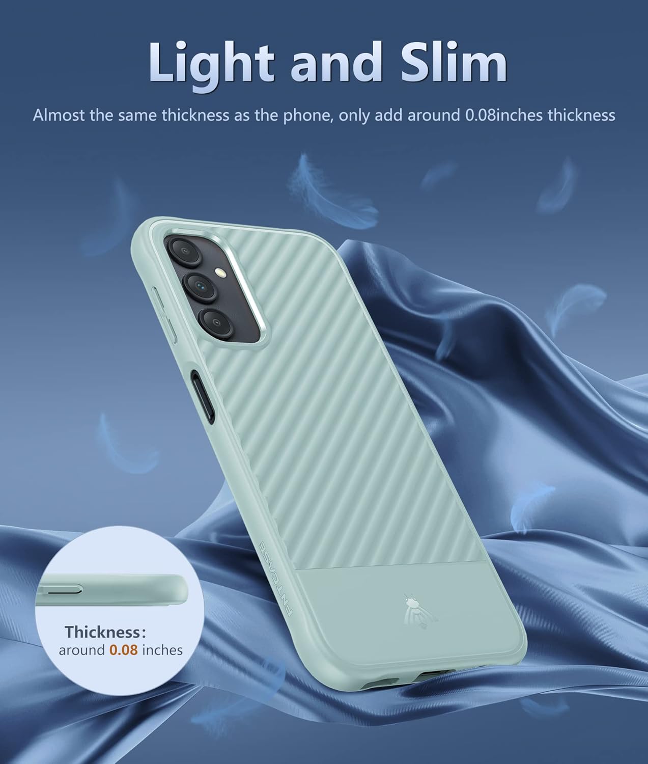 FNTCASE Funda protectora delgada para Samsung Galaxy A14-5G TPU suave delgada protectora Phonecase a prueba de golpes anticaída Protección de cuerpo