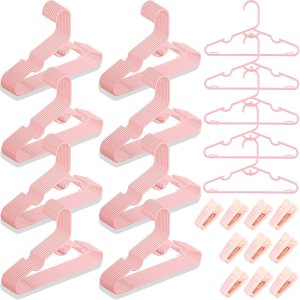 Paquete de 80 perchas de plástico para bebé, perchas para ropa infantil con clips para guardería, perchas que ahorran espacio para organizador de Paquete de 80 perchas de plástico para bebé, perchas para ropa infantil con clips para guardería, perchas que ahorran espacio para organizador de