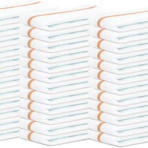 STF Linen Bar Mops – Juego de 36 toallas de cocina de 16 x 19 pulgadas, multiusos, para el hogar, restaurante y limpieza, juego de paños absorbentes STF Linen Bar Mops – Juego de 36 toallas de cocina de 16 x 19 pulgadas, multiusos, para el hogar, restaurante y limpieza, juego de paños absorbentes