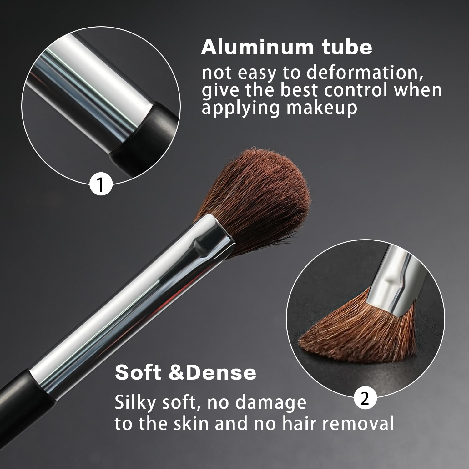 BEILI Juego de 6 brochas de maquillaje de ojos, pinceles pequeños y portátiles para sombra de ojos, brochas de maquillaje para sombra de ojos,