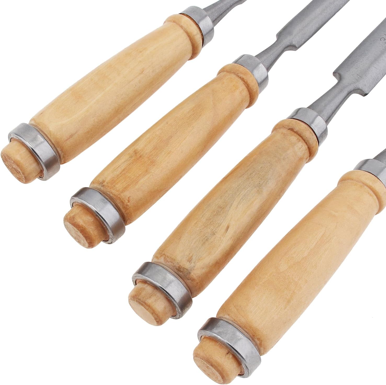 Juego de cinceles de grabado de carpintero, cincel semicircular para carpintería, cincel tallado de acero al cromo vanadio, carpintero de madera,
