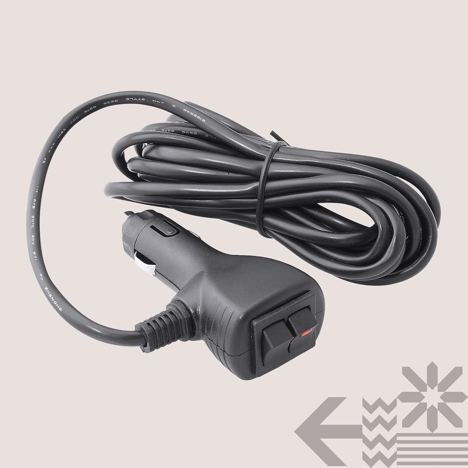 OLS, adaptador de encendedor de cigarrillos instantáneo, 12 VCC, 10 A, resistente, incluye cable de 10 pies