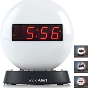 Sonic Alert Glow Soft White Night Light Alarm Clock – Loud & Compact Alarm Clock for Bedroom – Battery Backup & Full Range Dimmer – Easy to Set Sonic Alert Glow Soft White Night Light Alarm Clock – Loud & Compact Alarm Clock for Bedroom – Battery Backup & Full Range Dimmer – Easy to Set
