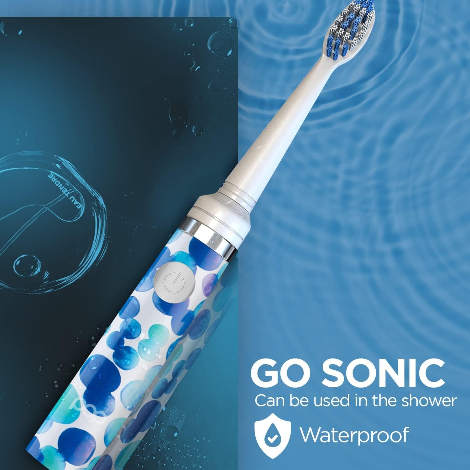 Paquete de 2 cepillos de dientes eléctricos Pop Sonic (burbuja azul + negro)  Cepillos de dientes de viaje con batería AAA  Cepillos de dientes