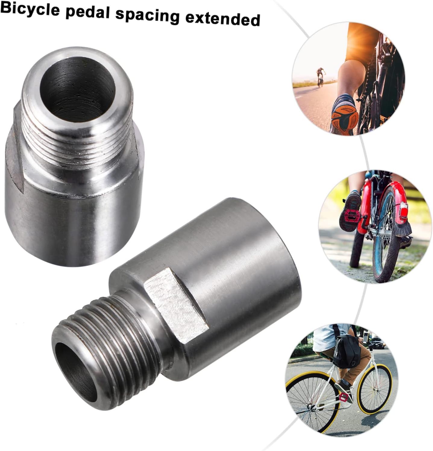 VANZACK 1 par de accesorios extensores de pedal para bicicletas, pedales de bicicleta, pedales MTB, extensor de eje de pedal, extensor de pedal