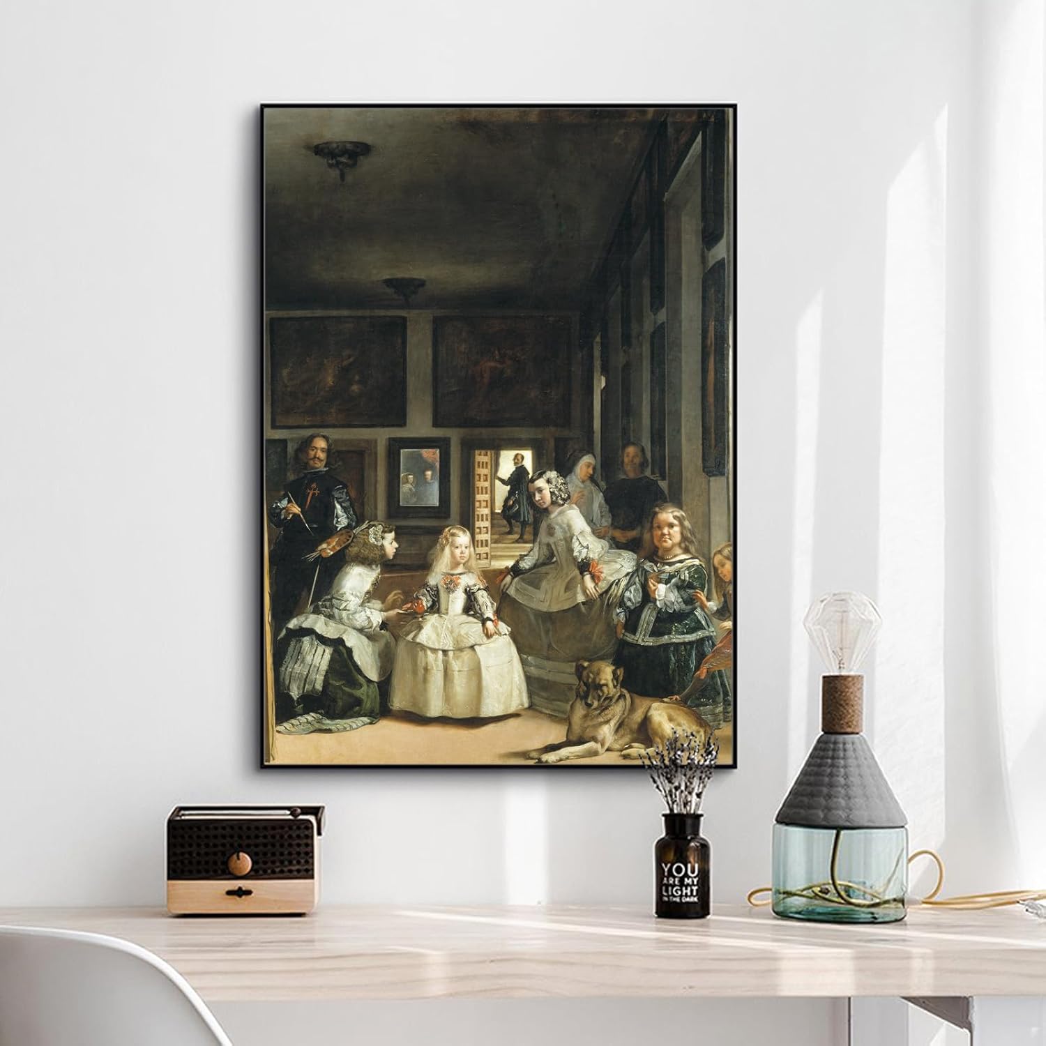 Yomcut Diego Velázquez – Lienzo decorativo para pared, póster de Las Meninas, famosas reproducciones de pintura al óleo, impresiones clásicas,