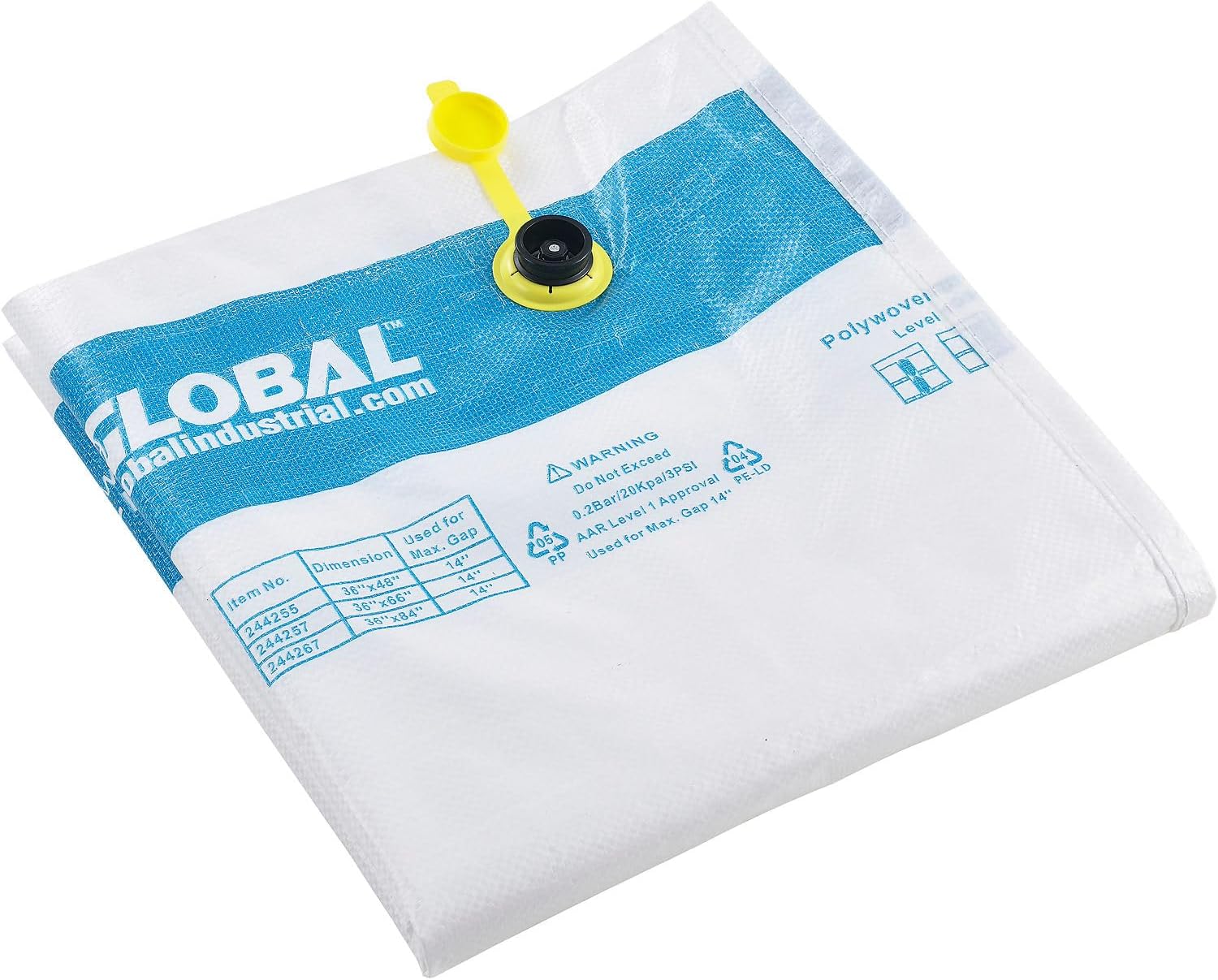 Global Industrial Polywoven Bolsas de aire para embalaje, 2 capas, 36″W x 84″L, Lote de 20