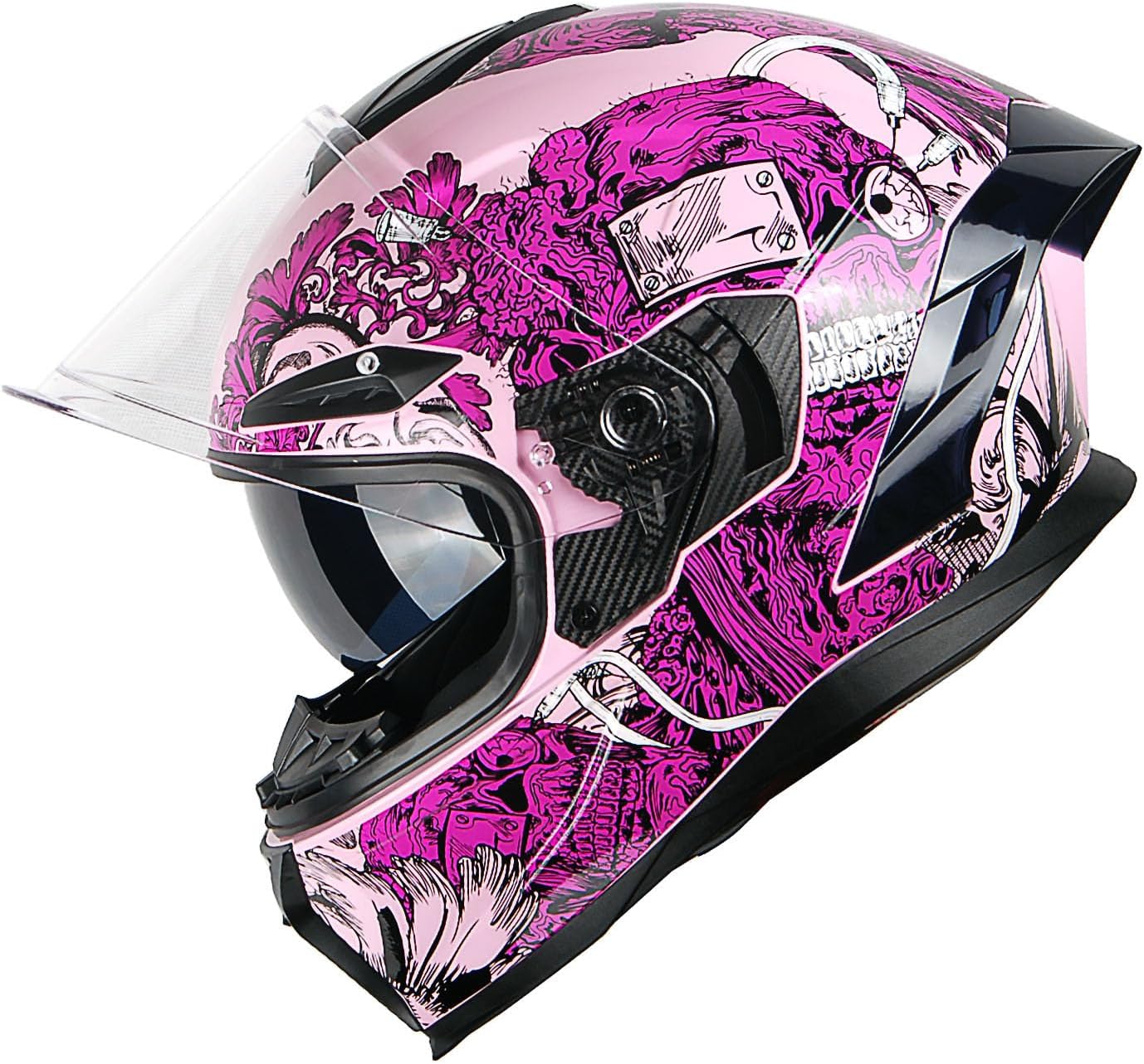 Casco 1Storm. Casco integral modular para motocicleta, con visor desplegable doble y parasol, casco de rostro completo