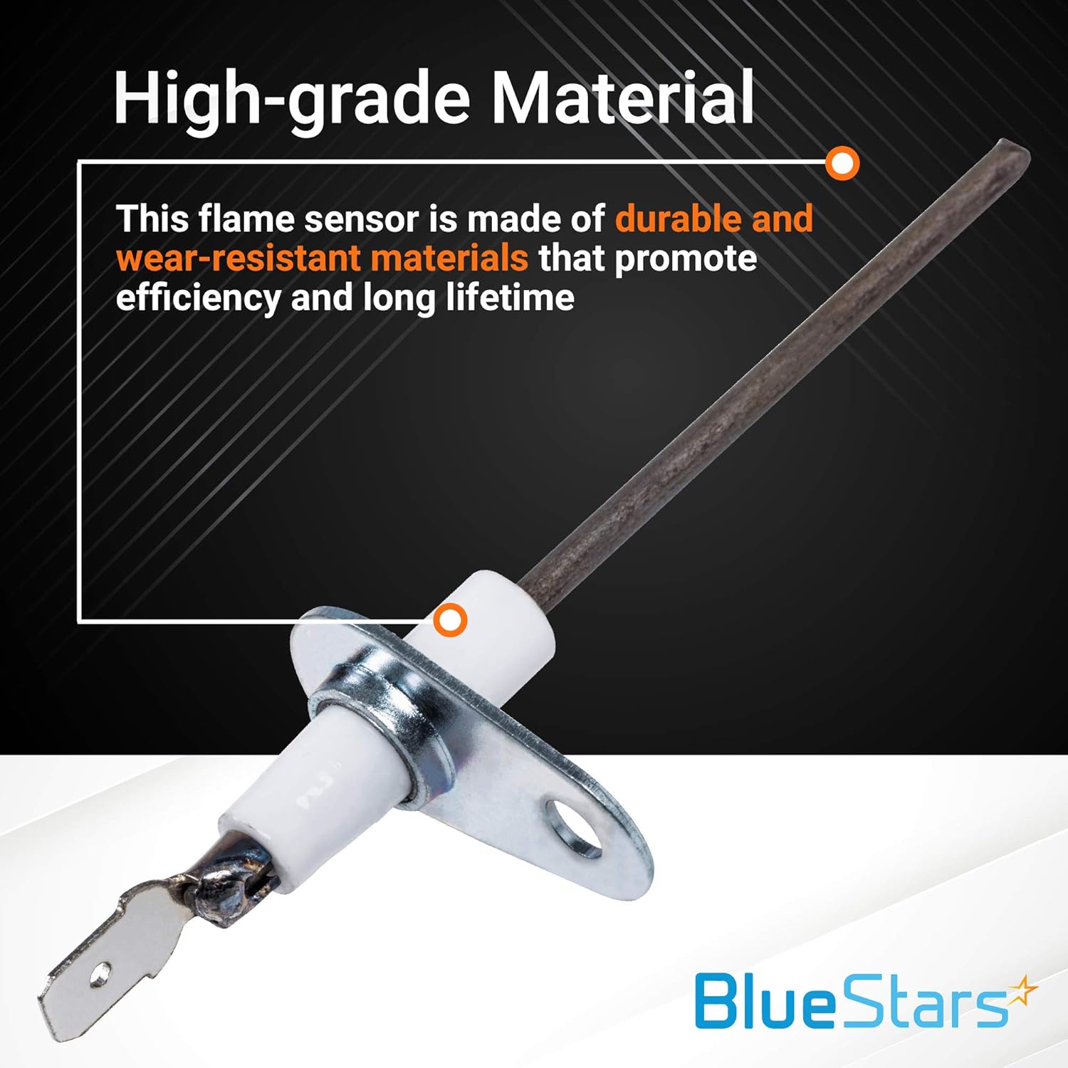 BlueStars Actualizado Pieza de repuesto para sensor de llama ultra duradero 0130F00010, ajuste exacto para hornos Goodman Amana, reemplaza a