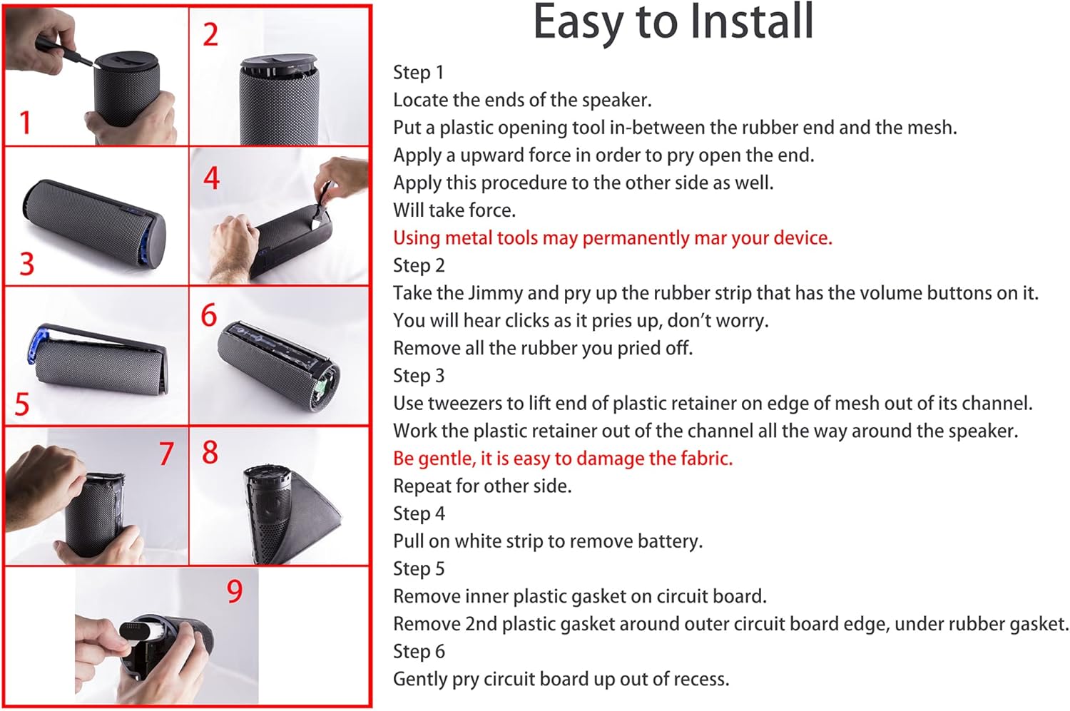 Batería de repuesto para altavoz Bluetooth inalámbrico Logitech UE MegaBoom Series compatible con el número de pieza 533-000116 533-000146 7.4V