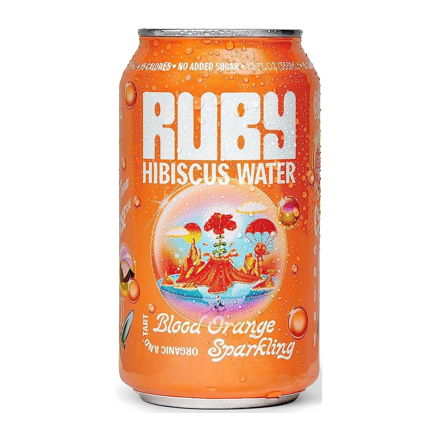 Ruby Hibiscus – Paquete variado de 5 agua potable con sabor orgánico, bebidas frescas, sin azúcar añadida, naranja sangre, manzana Fuji, uva