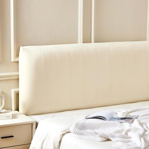 Zion Praiser Funda de terciopelo elástico para cabecero de cama, de tela de color sólido, a prueba de polvo, para cabecero tapizado, color blanco, Zion Praiser Funda de terciopelo elástico para cabecero de cama, de tela de color sólido, a prueba de polvo, para cabecero tapizado, color blanco,