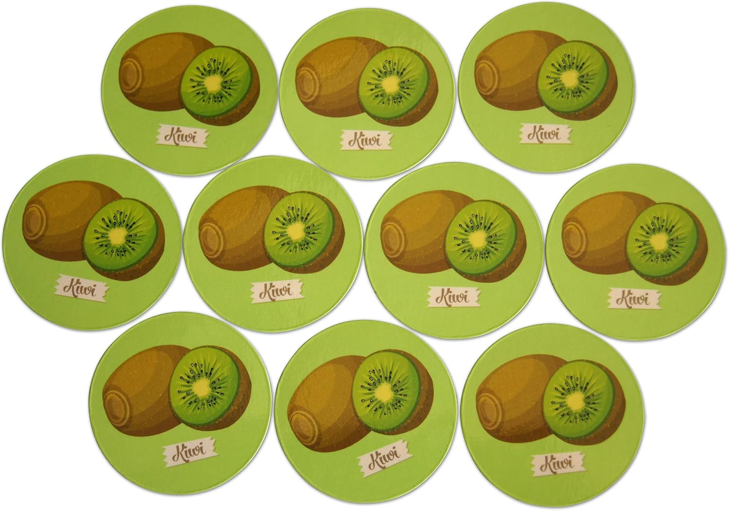 Novel Merk Kiwi – Imanes para frigorífico, diseño de kiwi y pancarta para nevera, regalos, decoración, recuerdos de fiesta y premios (paquete de 10)