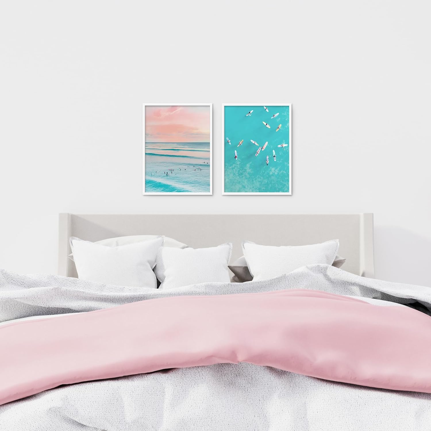Brooke & Vine Pósteres de surf para decoración de sala de arte de playa (sin marco, 12 x 16 pulgadas, juego de 2) impresiones artísticas de pared