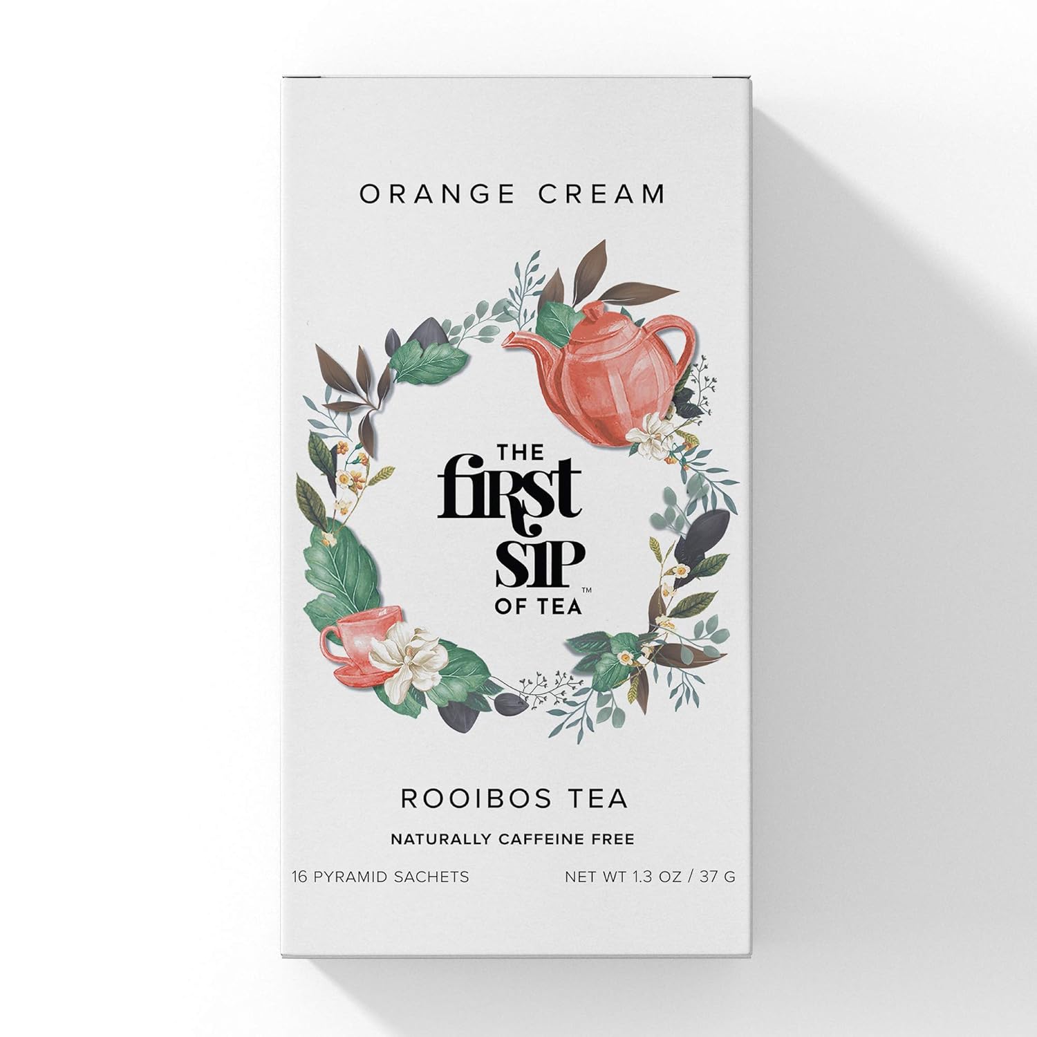 Rooibos de crema de naranja, bolsas de té, vainilla y naranja, sin cafeína, antioxidantes, té caliente y helado – 16 tazas  The Spice Hut, primer