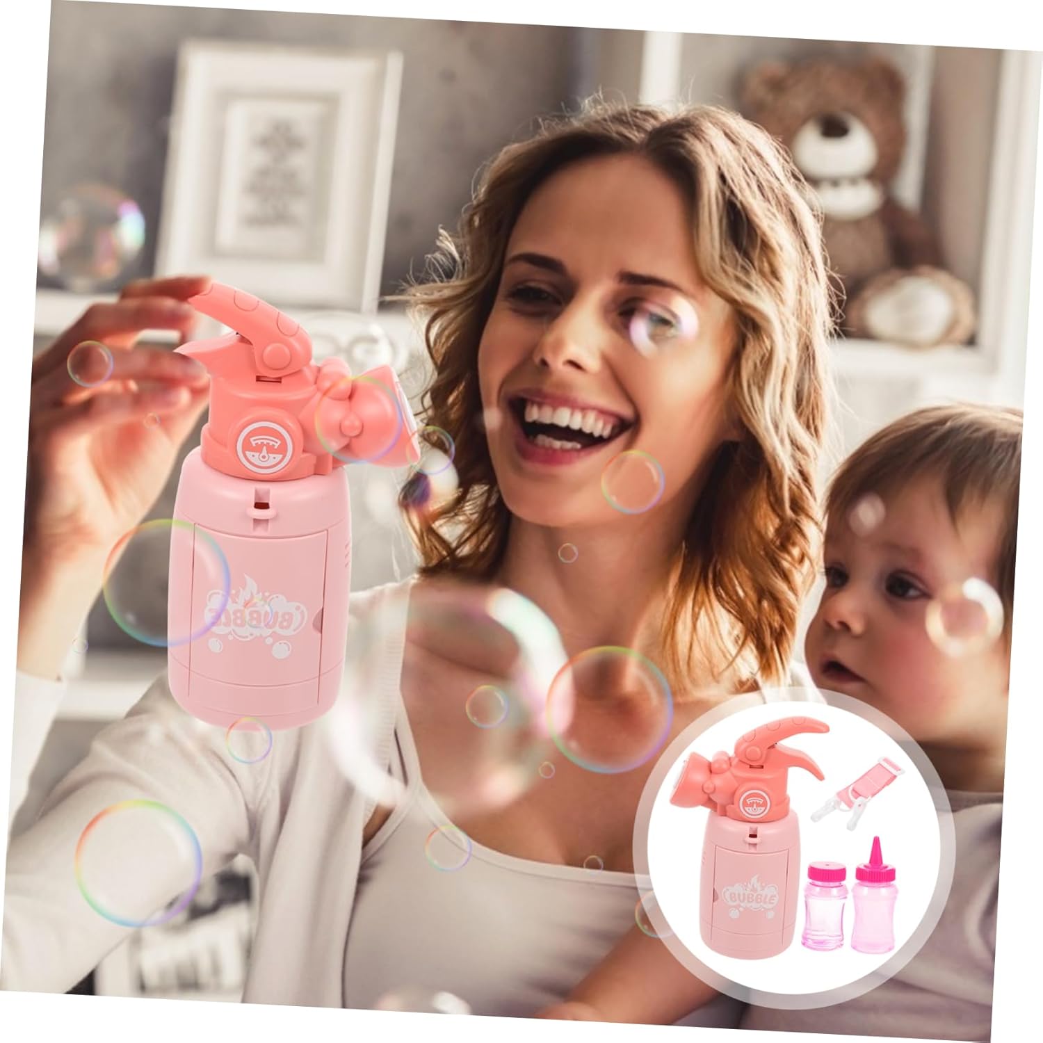 TOYANDONA 5 juegos de extintores de incendios Máquina de burbujas para niños Fuera Máquina automática de burbujas para exteriores, juguete para