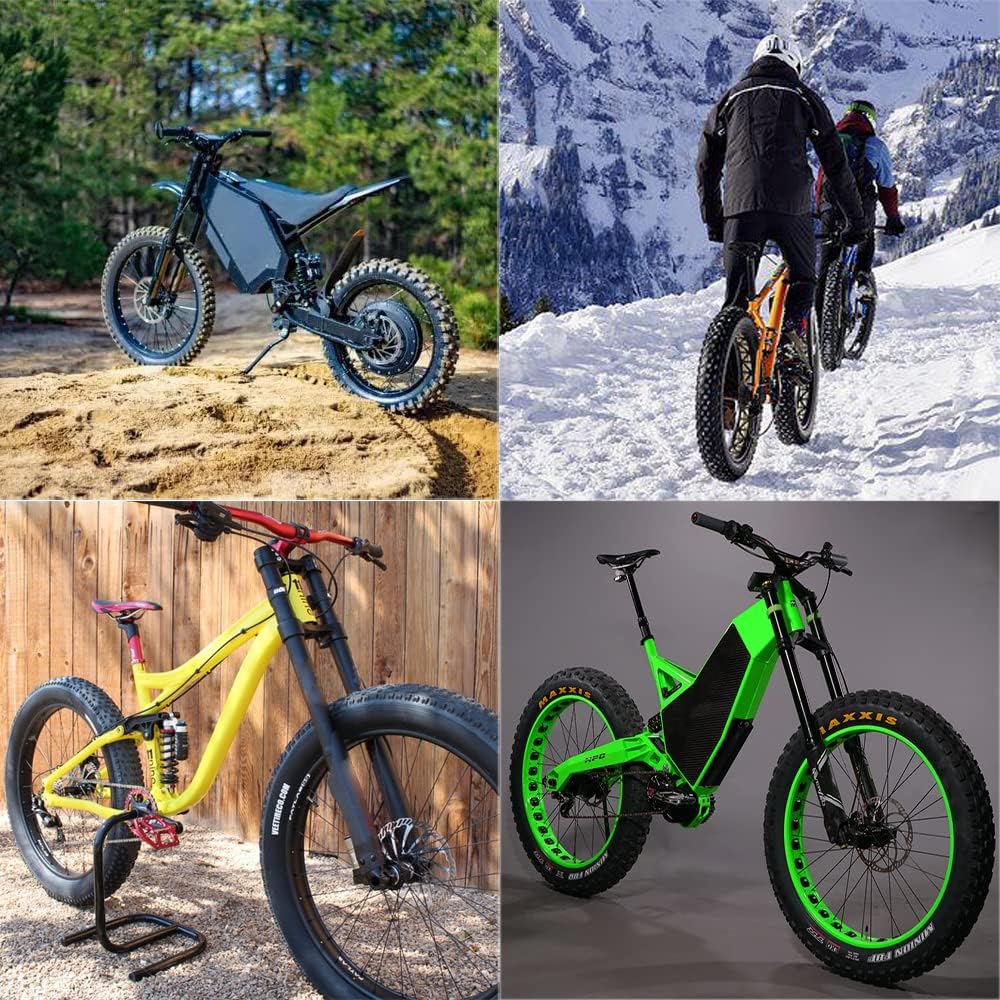 BUCKLOS Fat Tire 5.0 2026 pulgadas Air Electric Mountain Bike Horquilla de suspensión invertida, eje pasante de 0.591 x 5.906 in, 1407.087 in,