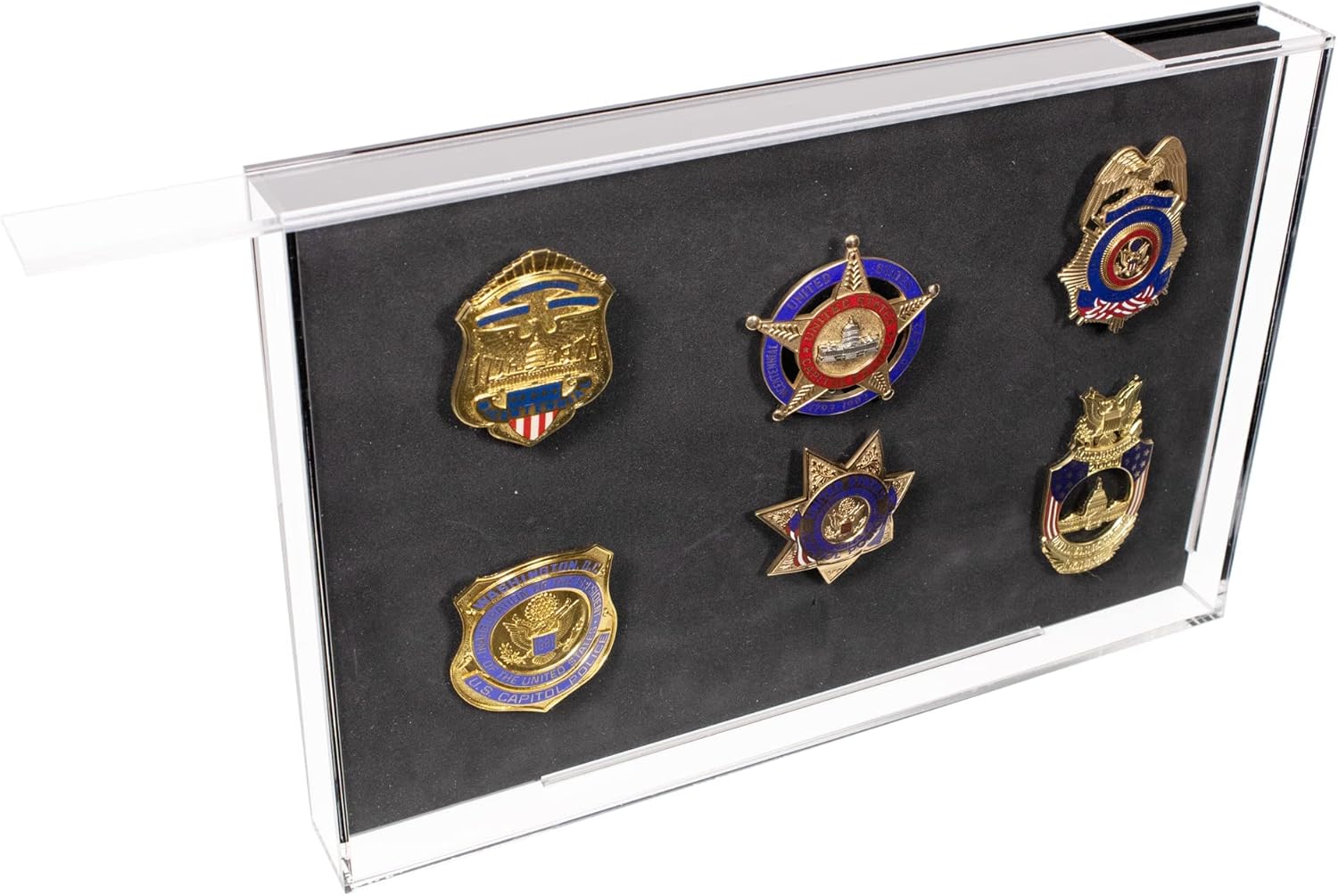 Vitrina de acrílico de insignias – Caja de exhibición de insignias Disney, Hard Rock, insignias, pines coleccionables y medallas (SP08A080-A)