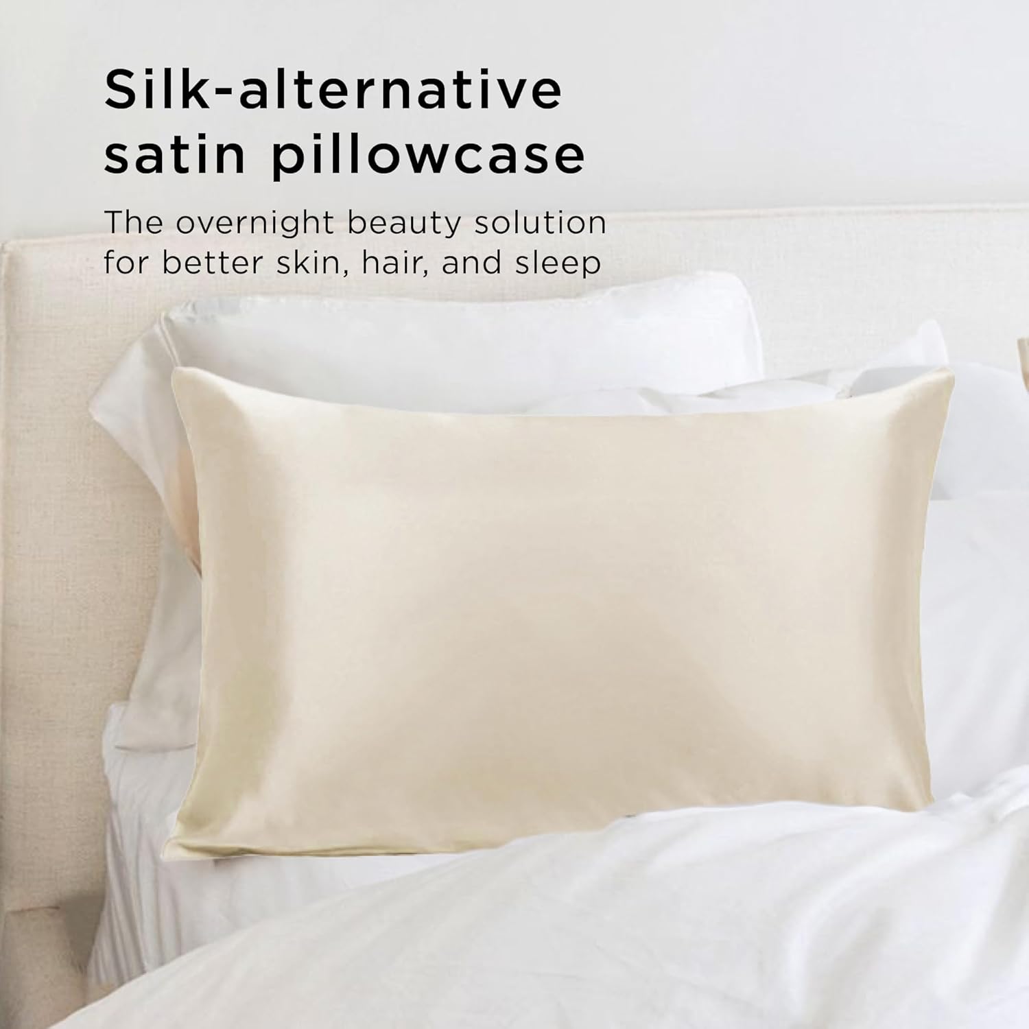 NGHT Paquete de 2 fundas de almohada de satén para piel y cabello, dos fundas de almohada súper suaves para un mejor sueño y cabello, 30 x 20