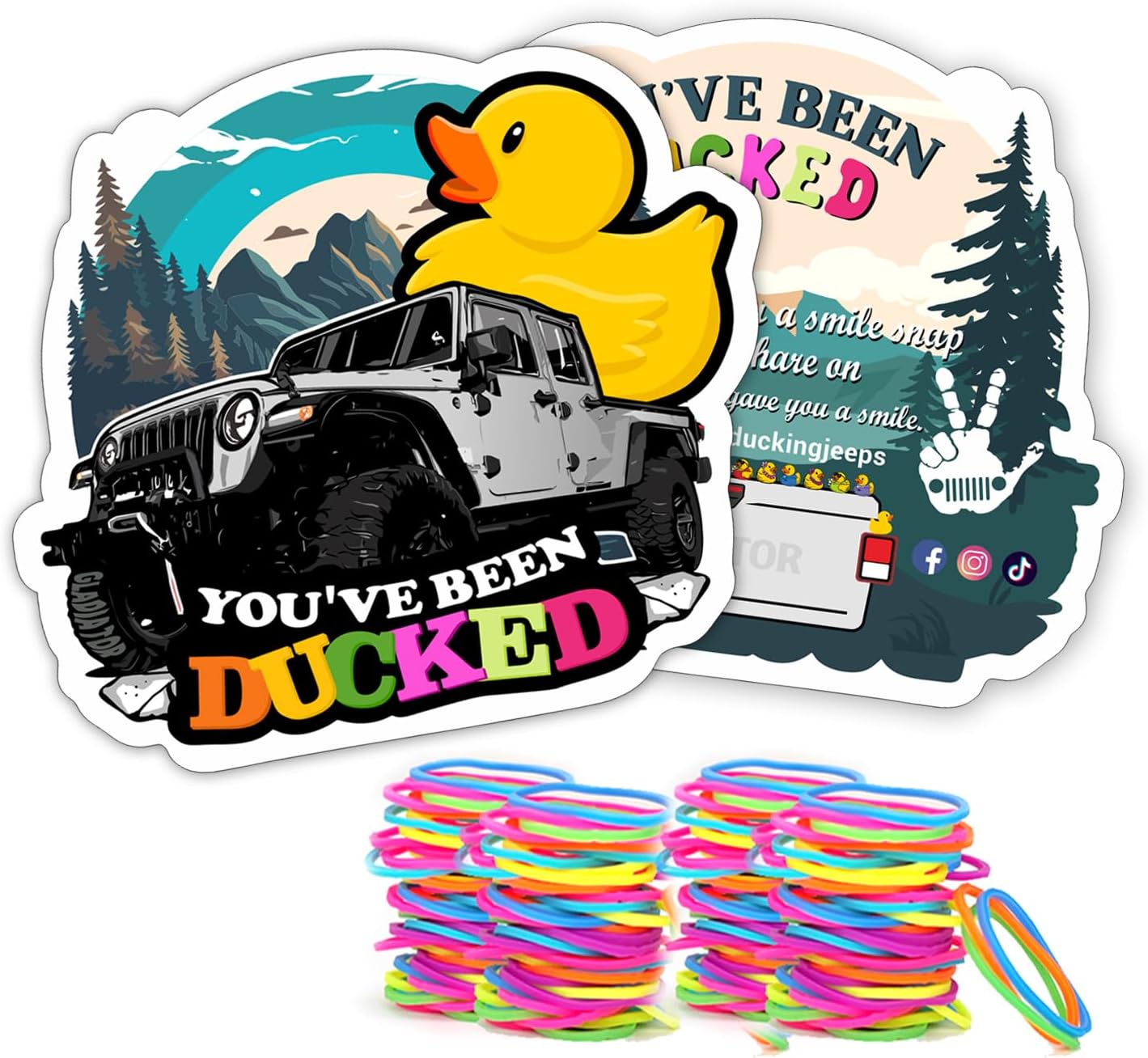 FELYC Tarjeta de pato de pato, tarjeta de juego con texto en inglés You ‘ve Been Ducking (You ‘ve Been Ducked, tarjeta de juego de patitos de pato