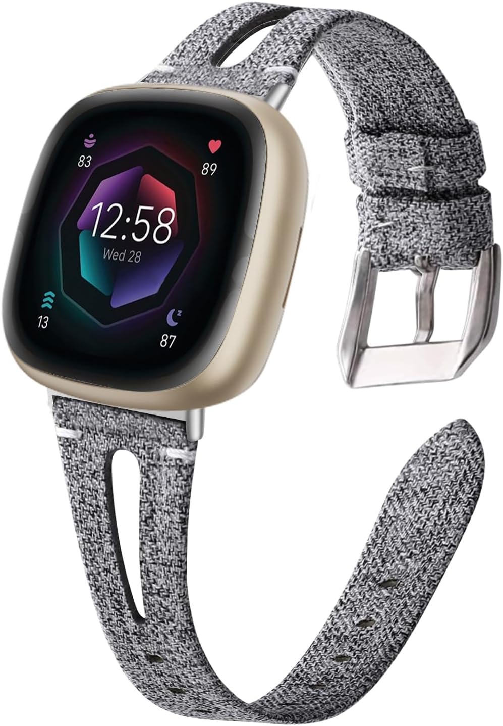 Bandas tejidas para Fitbit Versa 4Sense 2SenseVersa 3 para mujeres y hombres, cómodas correas de repuesto de tela delgada, pulseras deportivas